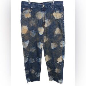 Vintage Tommy Hilfiger men’s baggy tie dye camo paint jeans 40 x 32 straight